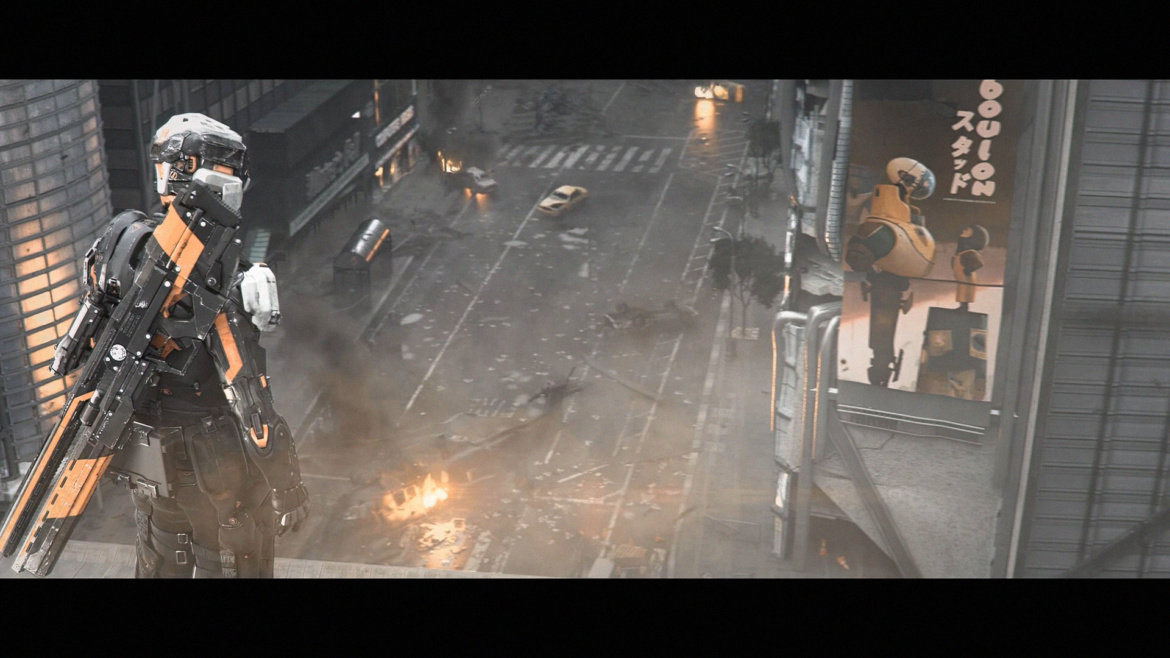 VFX Legion trailer - robot in a city
